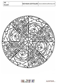 Mandala boyama sayfaları